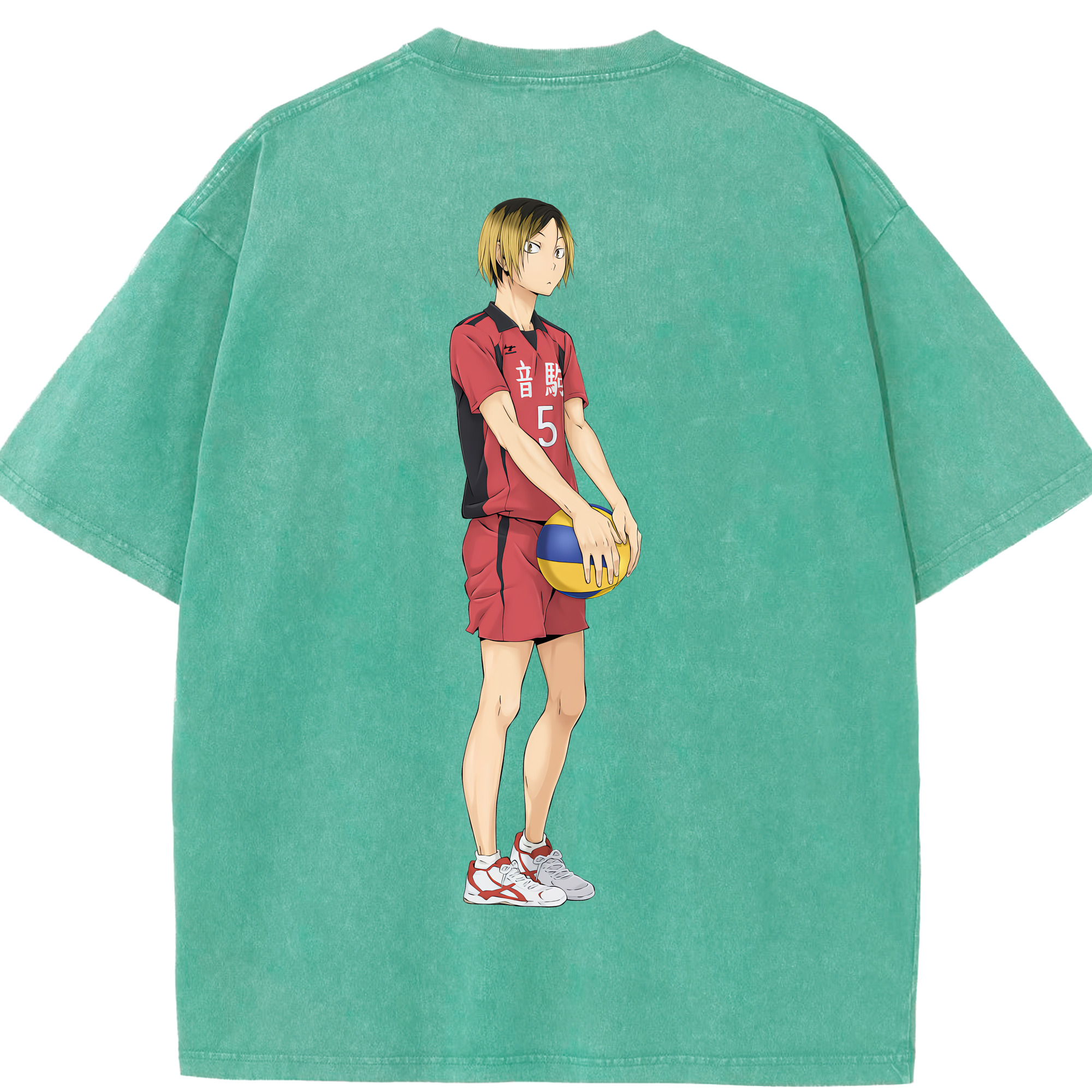 （画像用） ハイキュー!! Haikyu!! 綿100% ヴィンテージ風 半袖Tシャツ（背面プリント）